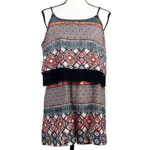Harmony & Havoc Aztec Print Shorts Romper